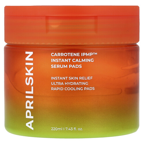April Skin, Carrotene IPMP™ Instant Calming Serum Pads, sofort beruhigende Serumpads, 220 ml (7,43 fl. oz.)