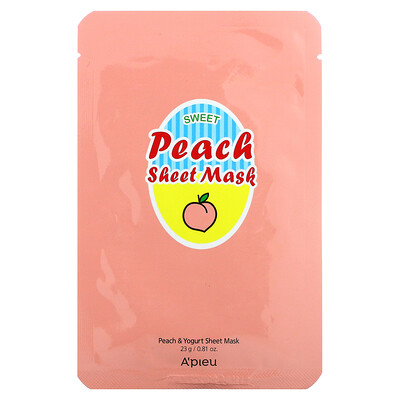 Купить A'Pieu Тканевая маска для красоты Sweet Peach, персик и йогурт, 1 шт., 23 г (0, 81 унции)
