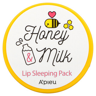 A'Pieu, Honey & Milk, ночная маска для губ, 6,7 г