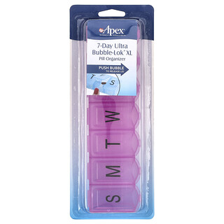 Apex, 7-Day Ultra Bubble-Lok Pill Organizer, XL, 1 Pill Case