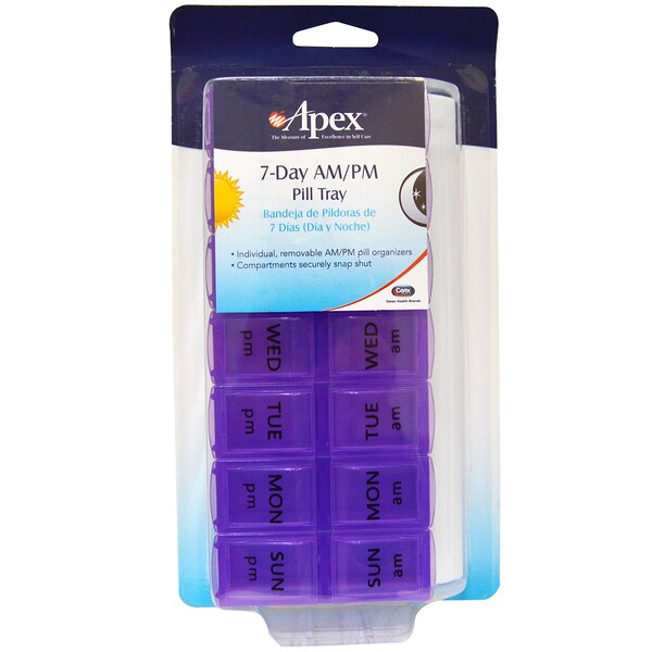 Apex‏, 7-Day AM/PM Pill Tray, 1 Pill Tray