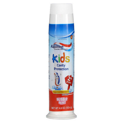 Купить Aquafresh Детская зубная паста с фтором, для детей от 2 лет, с мятой, 130, 4 г (4, 6 унции)