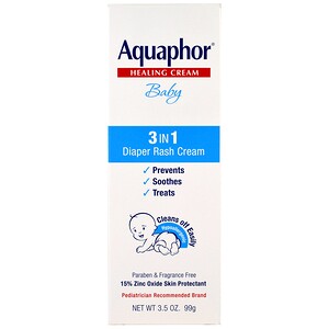 Aquaphor, Healing Cream, Baby, 3 In 1 Diaper Rash Cream , 3.5 oz (99 g)