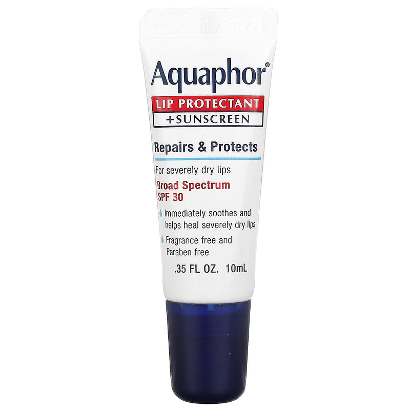 Aquaphor, Lip Protectant + Sunscreen, Broad Spectrum SPF 30, 0.35 fl oz (10 ml) - iHerb
