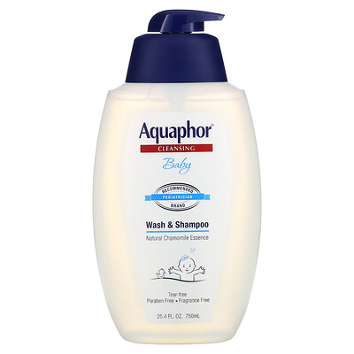 

Aquaphor Для детей, гель и шампунь, не содержит отдушек, 25,4 ж. унц.(750 мл)