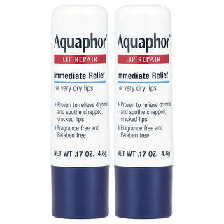 Aquaphor, 唇部修护棒，即刻舒缓，2 根，每根 0.17 盎司（4.8 克）