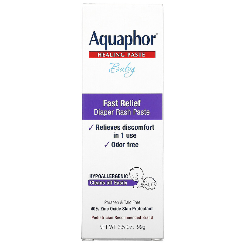 Aquaphor, Baby, Healing Paste, Fast Relief Diaper Rash Paste, 3.5 oz