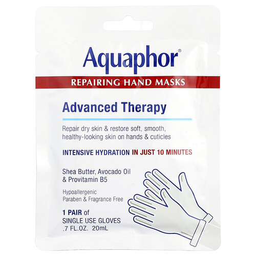 Aquaphor Repairing Hand Masks, 1 Pair, 0.7 fl oz (20 ml)