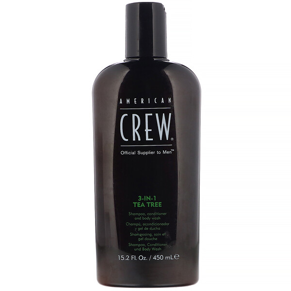 American Crew, 3In1 Tea Tree, Shampoo, Conditioner, Body Wash, 15.2