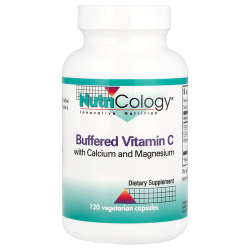 Nutricology Buffered Vitamin C with Calcium and Magnesium, 120 Vegetarian Capsules