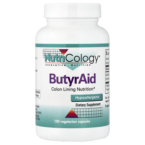 Nutricology ButyrAid, 100 Vegetarian Capsules