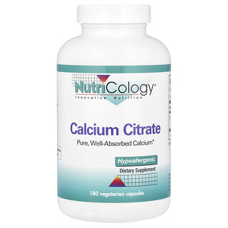 Nutricology, 구연산 칼슘, 150mg, 베지 캡슐 180정