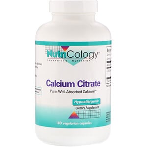 Отзывы о Нутриколоджи, Calcium Citrate, 180 Vegetarian Capsules