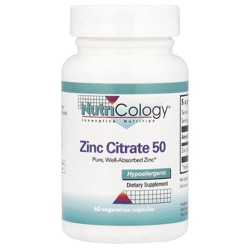 Nutricology Цитрат цинка 50 60 вегетарианских капсул
