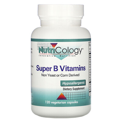 Nutricology Супер-комплекс витаминов группы B, 120 вегетарианских капсул