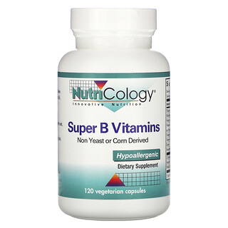 Nutricology, Super Vitamina B, 120 Comprimidos Vegetarianos