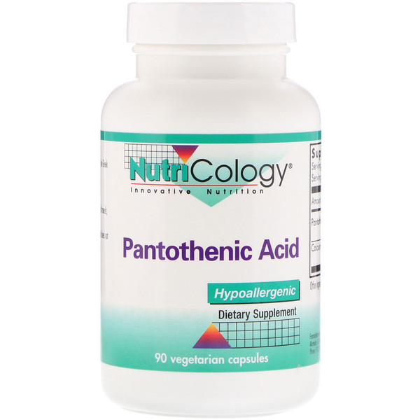 Nutricology, Pantothenic Acid, 90 Vegetarian Capsules iHerb