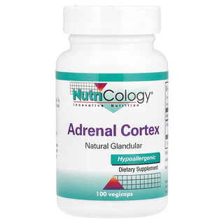 Nutricology, Adrenal Cortex, Natural Glandular, 100 mg, 100 Vegicaps