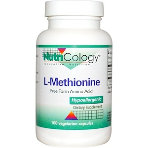 Nutricology, L-метионин, 100 растительных капсул