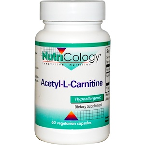 Nutricology, Ацетил-L-карнетин, 60 вегетарианских капсул