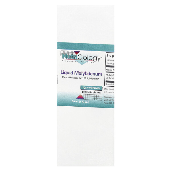 Nutricology Liquid Molybdenum, 1 fl oz (30 mL)