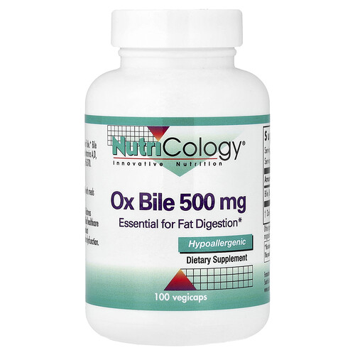 Nutricology Ox Bile, 500 mg, 100 Vegicaps