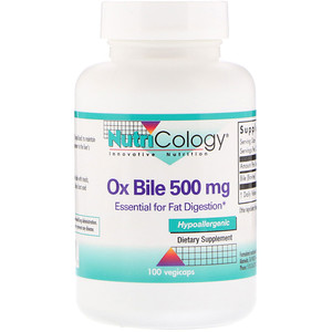 Отзывы о Нутриколоджи, Ox Bile, 500 mg, 100 Vegicaps