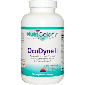 Nutricology, OcuDyne II, 200 вегетарианских капсул