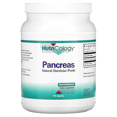 

Nutricology Pancreas Natural Glandular (Pork) 720 Capsules