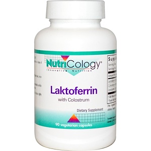 Nutricology, Лактоферрин с молозивом, 90 капсул на растительной основе