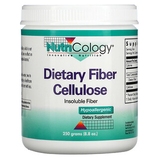 Nutricology, Poudre de fibre de cellulose diététique, 250 g