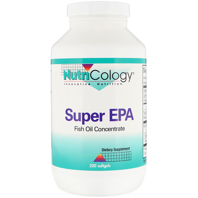Nutricology Супер ЭПК, концентрат рыбьего жира, 200 мягких капсул