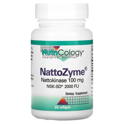 

Nutricology NattoZyme, 100 мг, 60 мягких таблеток