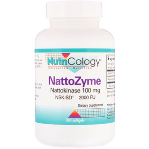 Нутриколоджи, NattoZyme, 100 mg, 180 Softgels отзывы