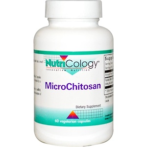 Nutricology, МикроХитозан, 60 растительных капсул