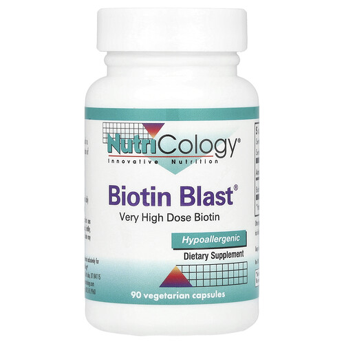 Nutricology, Biotin Blast®, 100 mg, 90 pflanzliche Kapseln