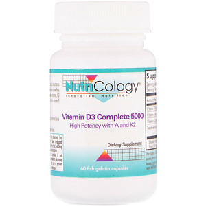 Отзывы о Нутриколоджи, Vitamin D3 Complete 5000, 60 Fish Gelatin Capsules