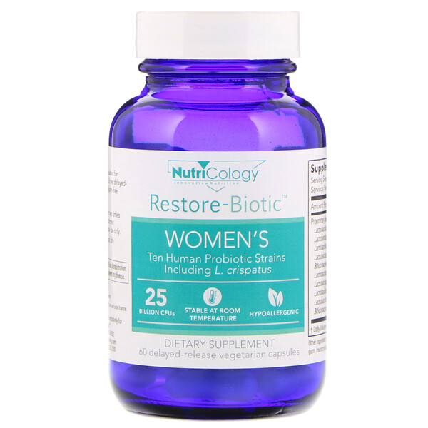 Restore-Biotic Women's, 25 Billion, 60 Delayed-Release Vegetarian Capsules