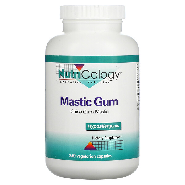 Nutricology‏, גומי מסטיקא, צ׳יוס גומי מסטיק, 240 כמוסות צמחיות