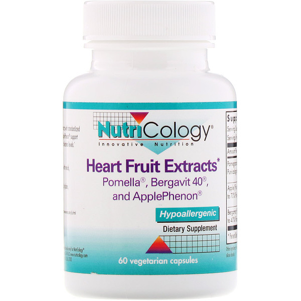Nutricology, Heart Fruit Extracts, 60 Vegetarian Capsules iHerb
