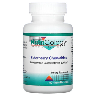 Nutricology, Elderberry Chewables, 60 Chewable Tablets