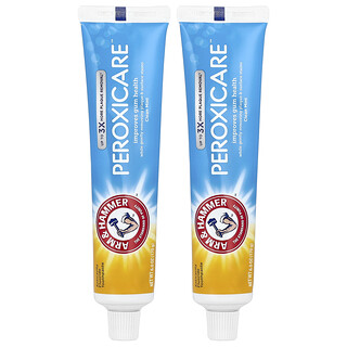 Arm & Hammer, PeroxiCare™,  Anticavity Fluoride Toothpaste, Clean Mint, Twin Pack, 6 oz (170 g) Each
