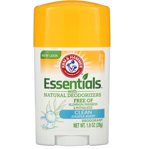 Arm & Hammer, Essentials with Natural Deodorizers, Deodorant, Clean