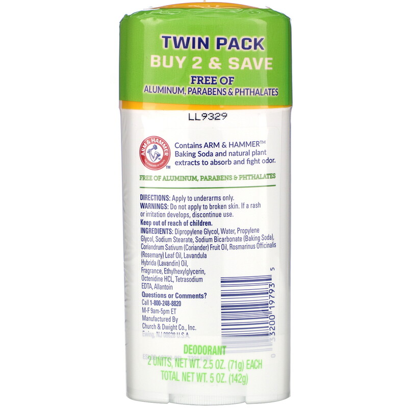 Arm & Hammer, Essentials with Natural Deodorizers, Deodorant, Fresh