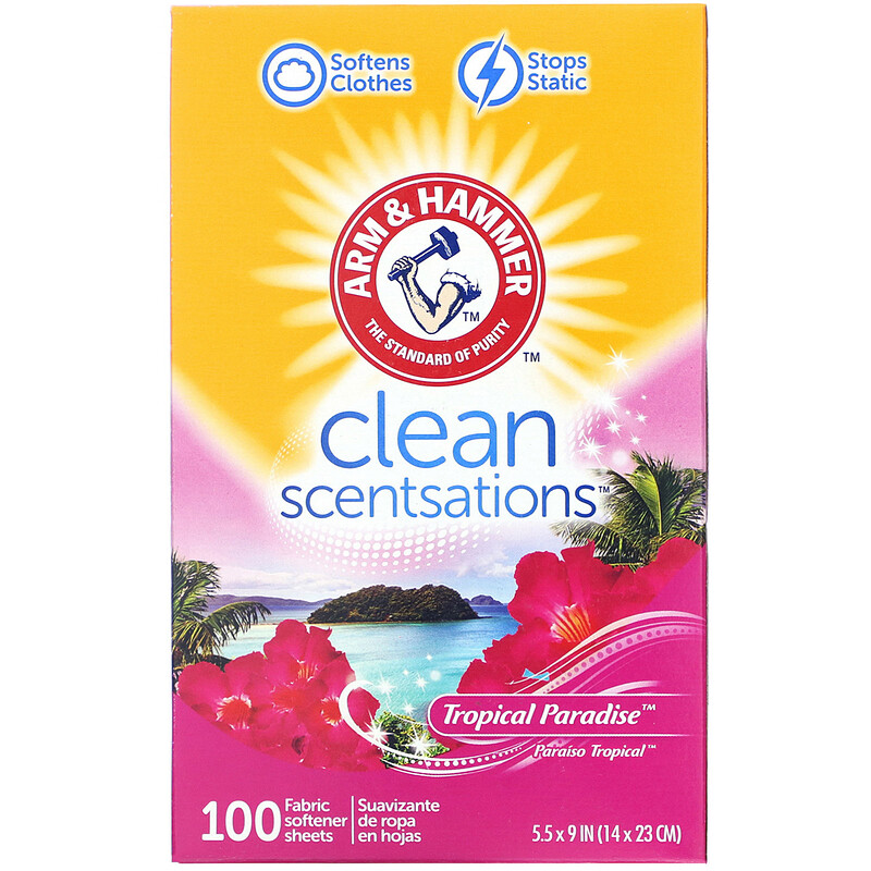 Arm & Hammer, Clean Scentsations, Fabric Softener Sheets, Tropical