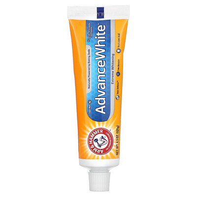 Arm & Hammer Advance White, высокоэффективная отбеливающая зубная паста, чистый аромат мяты, 4,3 унции (121 г)