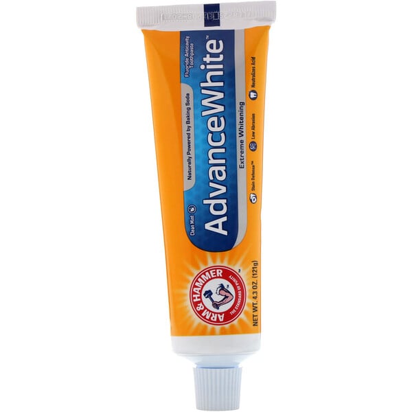 Arm & Hammer, Advance White ยาสีฟันเอ็กซ์ตรีมไวท์เทนนิ่ง กลิ่นคลีนมินต์ ขนาด 4.3 ออนซ์ (121 ก.)