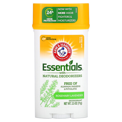 Arm & Hammer Essentials с натуральными дезодорирующими компонентами дезодорант свежий розмарин и лаванда 71 г (2 5 унции)