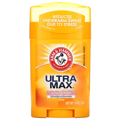 Arm & Hammer UltraMax, твердый дезодорант-антиперспирант для мужчин, свежий аромат, 28 г (1 унции)