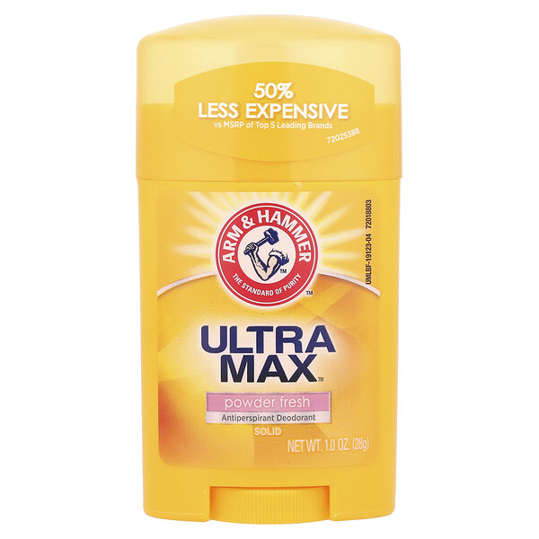 Arm & Hammer UltraMax™, Antiperspirant Deodorant, Solid, Powder Fresh, 1 oz (28 g)